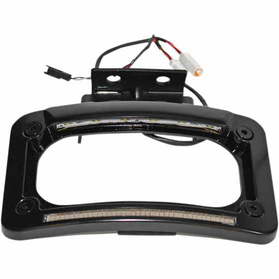 取寄せ デュアルLEDライセンスプレートフレーム - インド製 - ブラック カスタムダイナミクス Dual-LED License Place Frame - Indian - Black CD-LP-IND-B DRAG 20301433