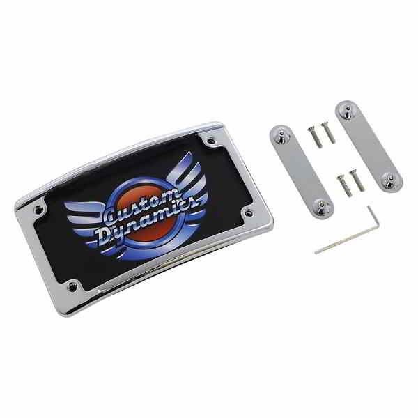 取寄せ LEDナンバープレートフレーム - CVO - クローム カスタムダイナミクス License Plate Frame - LED - Chrome LPF-RAD-CVO-C DRAG 20301962｜ハーレーパーツデポ