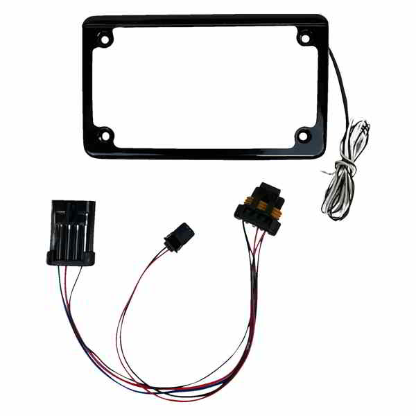 取寄せ ナンバープレートフレーム - LED - タグライト付き - ブラック - SXS カスタムダイナミクス Lighted License Plate Frame - Gloss Black - RZR CD-LPF-RZRTRAIL DRAG 20302306
