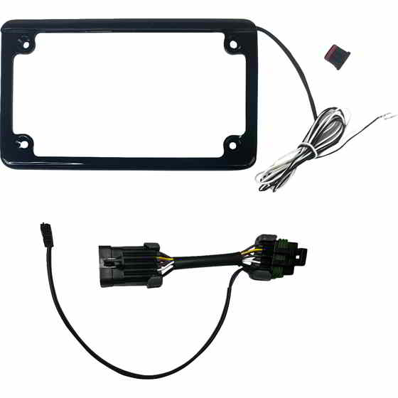 取寄せ ウィンカーキット - フロント/リア - ブラック - RZR Pro カスタムダイナミクス Lighted License Plate Frame - Gloss Black - RZR Pro CD-LPF-RZRPRO DRAG 20302390
