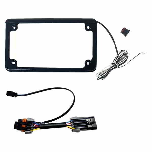 取寄せ ウィンカーキット - フロント/リア - ブラック - RZR カスタムダイナミクス Lighted License Plate Frame - Gloss Black - RZR CD-LPF-RZR3 DRAG 20302391