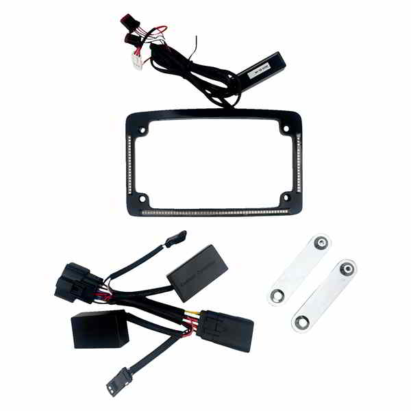 取寄せ カスタムダイナミクス License Plate Frame - LED - Black TF05-23-B DRAG 20302461