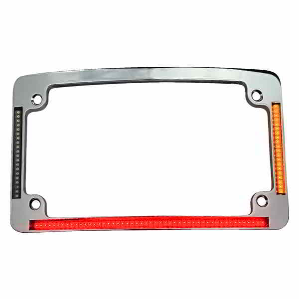 取寄せ カスタムダイナミクス License Plate Frame - LED - Chrome TF05-23-C DRAG 20302462