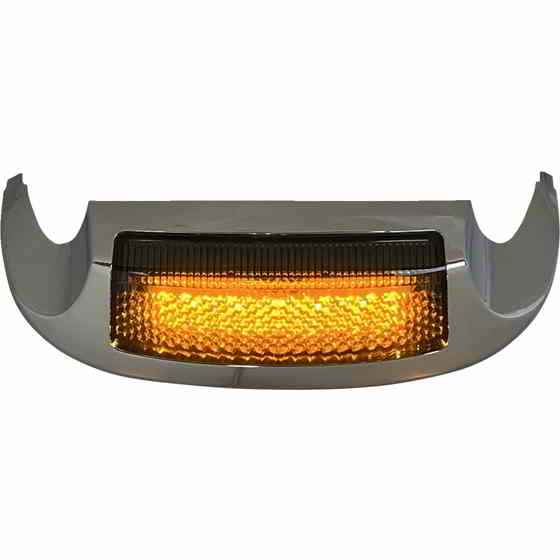 取寄せ LEDフロントフェンダーチップ - アンバーLED/スモークレンズ - クローム カスタムダイナミクス LED Front Fender Tip - Amber LED/Smoke Lens - Chrome GEN-FT-AS DRAG 20401623