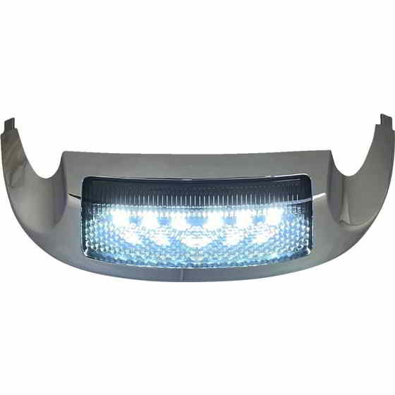 取寄せ LEDフロントフェンダーチップ - ホワイトLED/スモークレンズ - クローム カスタムダイナミクス LED Front Fender Tip - White LED/Smoke Lens - Chrome GEN-FT-WS DRAG 20401625