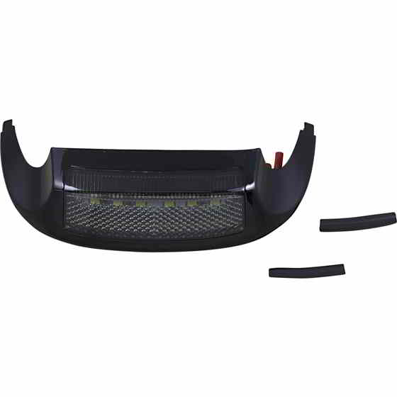 取寄せ LEDフロントフェンダーチップ - ホワイトLED/スモークレンズ - ブラック カスタムダイナミクス LED Front Fender Tip - White LED/Smoke Lens - Black GEN-FT-WS-BLK DRAG 20401780