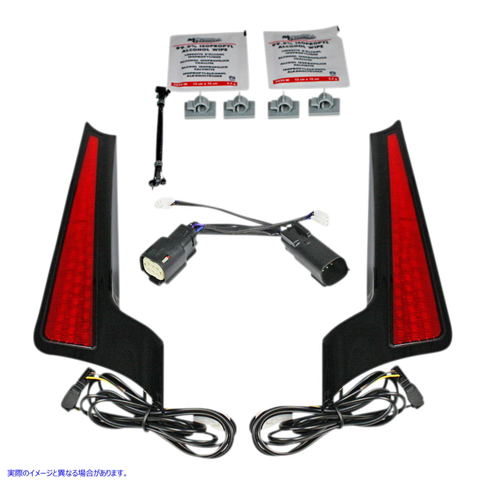 取寄せ ファシア LED ライトパネル - ブラック/レッド カスタムダイナミクス Fascia LED Light Panels - Black/Red CD-FASCIA-SS6RB DRAG 20402516