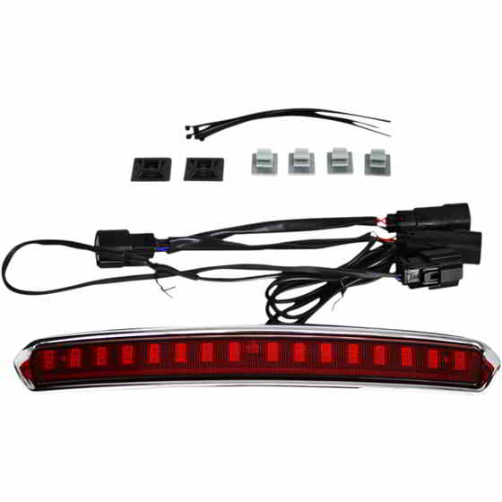 取寄せ ツアーパック リッドライト - クローム/レッド カスタムダイナミクス Tour Pack Lid Light - Chrome/Red CD-TP-LID-CR DRAG 20402526
