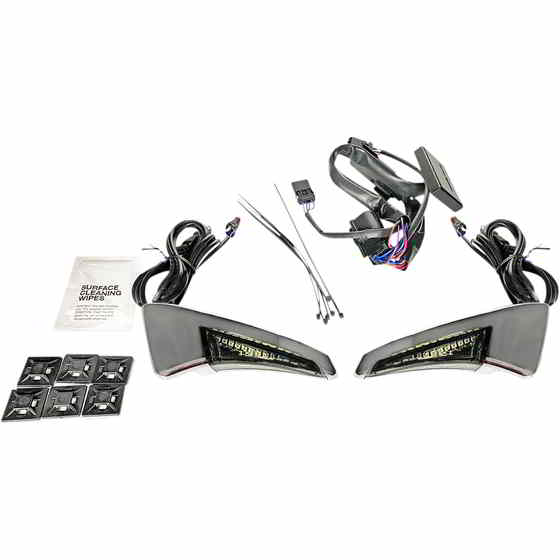 取寄せ シーケンシャル ツアーパック シートバックレスト LEDライト - クローム/スモーク - FLH カスタムダイナミクス Sequential Tour Pak Seat Back Rest LED Lights - Chrome/Smoke - FLH CD-TPBR-14-SC DRAG 20402541