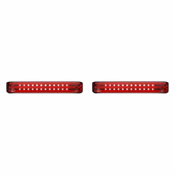 取寄せ サドルバッグ LED ライト - シーケンシャル - クローム/レッド カスタムダイナミクス Saddlebag LED Lights - Sequential - Chrome/Red PB-SBSEQ-HD-CR DRAG 20402577