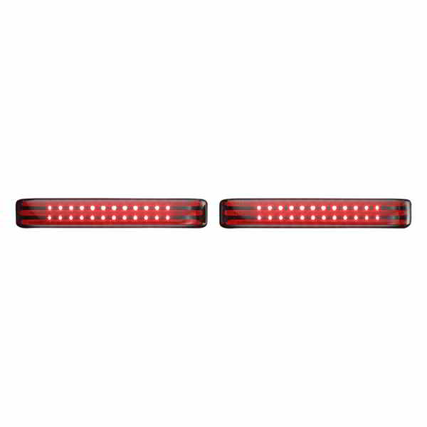 取寄せ サドルバッグ LED ライト - シーケンシャル - クローム/スモーク カスタムダイナミクス Saddlebag LED Lights - Sequential - Chrome/Smoke PB-SBSEQ-HD-CS DRAG 20402578｜ハーレーパーツデポ