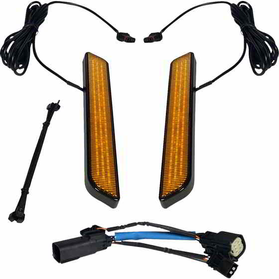取寄せ LEDフォークライト - アンバー - ブラック カスタムダイナミクス LED Fork Light - Amber - Black CD-FORK-SS6-AB DRAG 20402655 26,357円