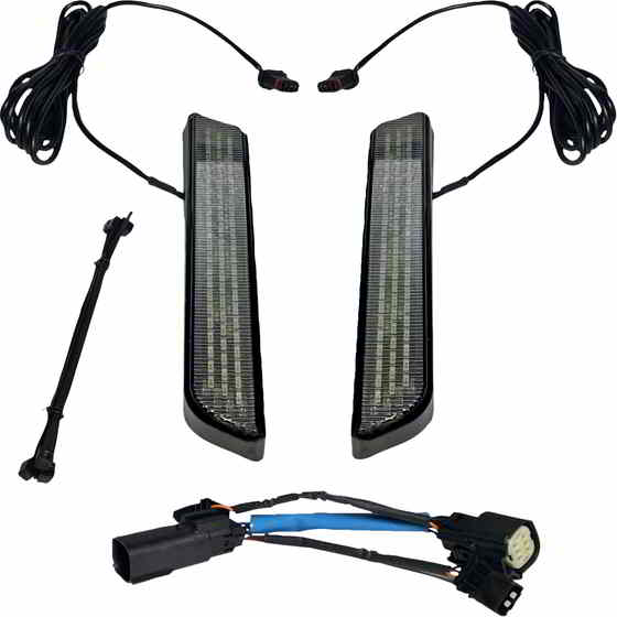 取寄せ LEDフォークライト - スモーク - ブラック カスタムダイナミクス LED Fork Light - Smoke - Black CD-FORK-SS6-SB DRAG 20402657