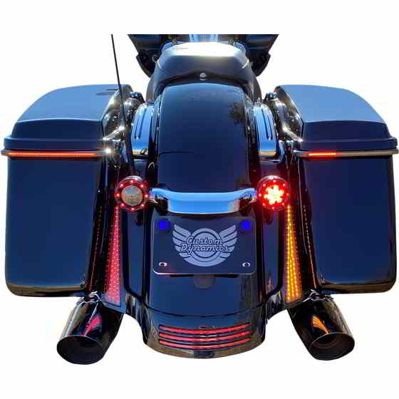 取寄せ パネルライト - ブラック - スモークレンズ カスタムダイナミクス Panel Lights - Black - Smoke Lens CD-FASCIADCBCMB DRAG 20402720