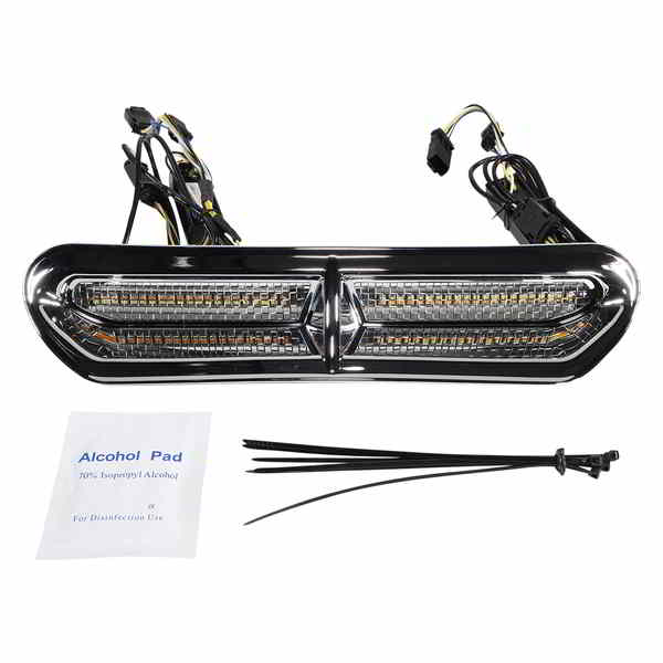 取寄せ LEDベントインサート - アンバー/ホワイト - クローム、ステンレスメッシュ付き カスタムダイナミクス LED Vent Insert - Amber/White - Chrome w/ Stainless Mesh CD-VENT-AW2-C DRAG 20402811