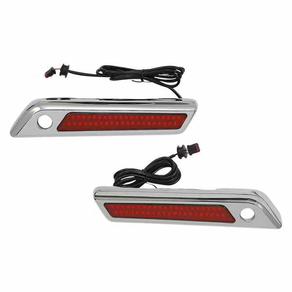 取寄せ ラッチライト - サドルバッグ - デュアルカラー - レッド - クローム カスタムダイナミクス Latch Light - Saddlebag - Dual Color - Red - Chrome CD-SBL-DC4-RC DRAG 20402872｜ハーレーパーツデポ