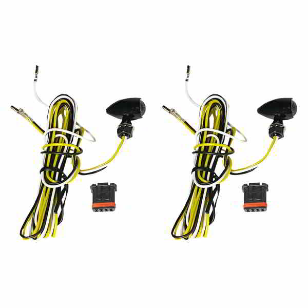 取寄せ マイクロターンシグナル - LED - アンバー/ホワイト カスタムダイナミクス Micro Bullet Turn Signals - LED - Amber/White - Black CD-MICRO-AW2-B DRAG 20403046｜ハーレーパーツデポ