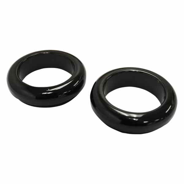 取寄せ フォークブーツカバー - 39 mm - グロスブラックパウダーコート LA チョッパーズ Fork Boot Cover - 39 mm - Gloss Black Powder Coat LA-7503-39B DRAG 04060058