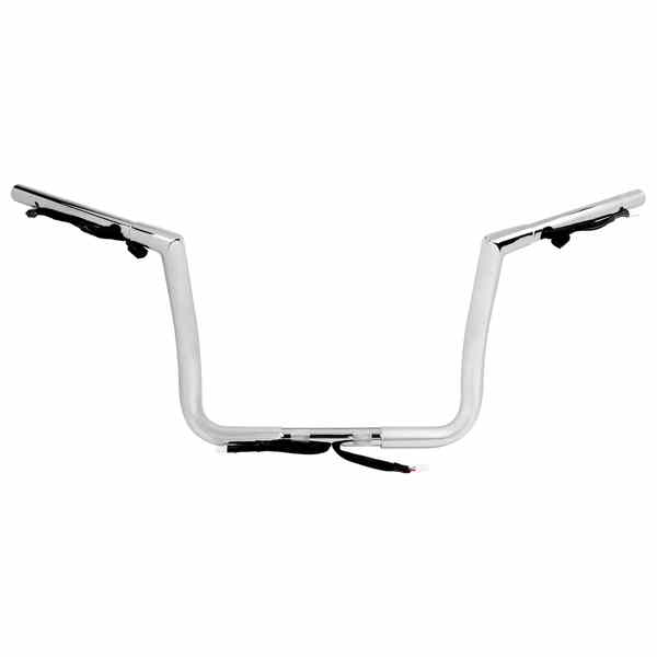 取寄せ ハンドルバー - 配線済み - ツインピークス - 1-1/4インチ x 12インチ - クローム LA チョッパーズ Handlebar - Pre-Wired - Twin Peaks - 1-1/4 x 12 - Chrome LA-7367-12W DRAG 06016752