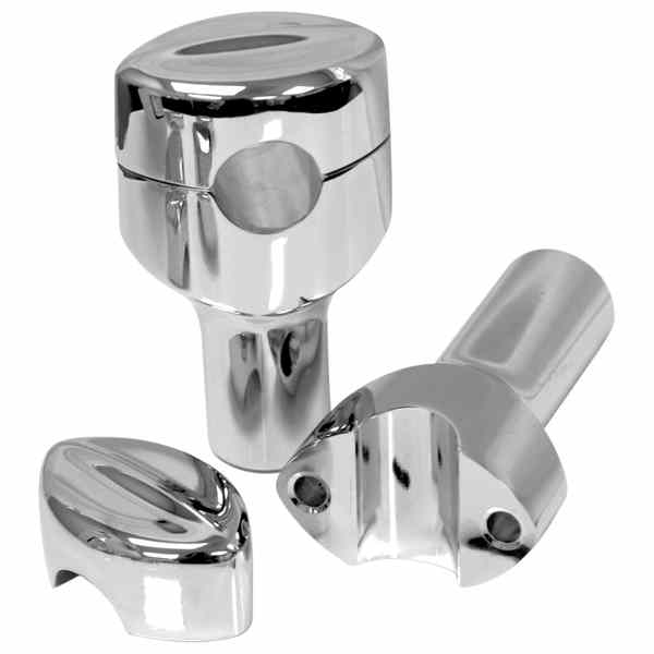 取寄せ ライザー - ヘフティモホーク - 3インチ - クローム LA チョッパーズ Risers - Hefty Mohawk - 3 - Chrome LA-7404-03 DRAG 06020492