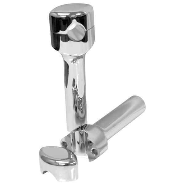 取寄せ ライザー - ヘフティ スムース - 6インチ - クローム LA チョッパーズ Risers - Hefty Smooth - 6 - Chrome LA-7406-06 DRAG 06020505｜ハーレーパーツデポ