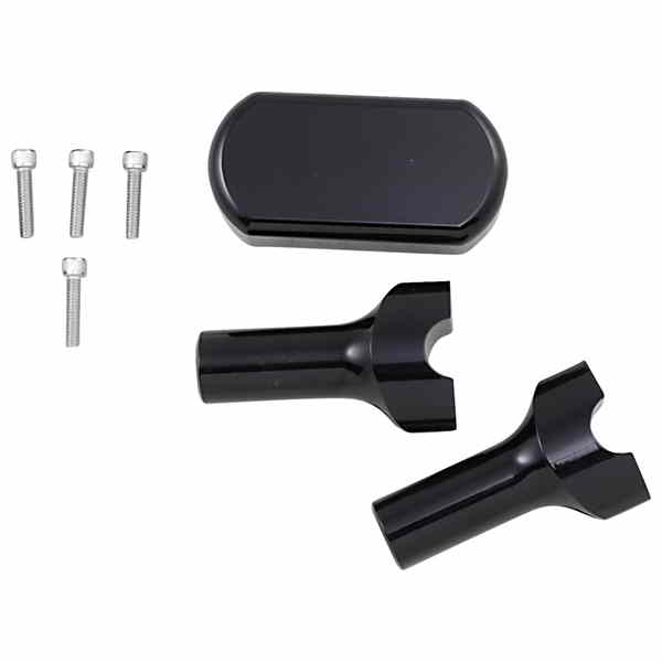 取寄せ ライザー - ソリッドトップ - 4インチ - ブラック LA チョッパーズ Risers - Solid Top - 4 - Black LA-7442-04B DRAG 06020617