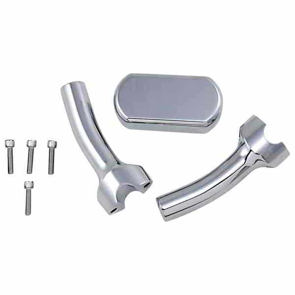 取寄せ ライザー - ソリッドトップ - 5-1/2インチ - クローム LA チョッパーズ Risers - Solid Top - 5-1/2 - Chrome LA-7442-05 DRAG 06020618