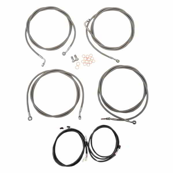 取寄せ ケーブルキット - ミニハンドルバー - ステンレス LA チョッパーズ Cable Kit - Mini Handlebars - Stainless LA-8054KT3-08 DRAG 06620555|ハーレーパーツデポ