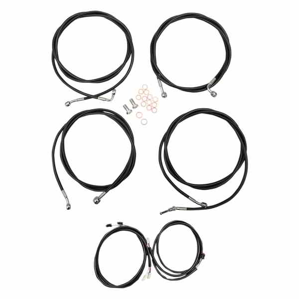 取寄せ ケーブルキット - ミニハンドルバー - ブラック LA チョッパーズ Cable Kit - Mini Handlebars - Black LA-8054KT3-08B DRAG 06620556|ハーレーパーツデポ