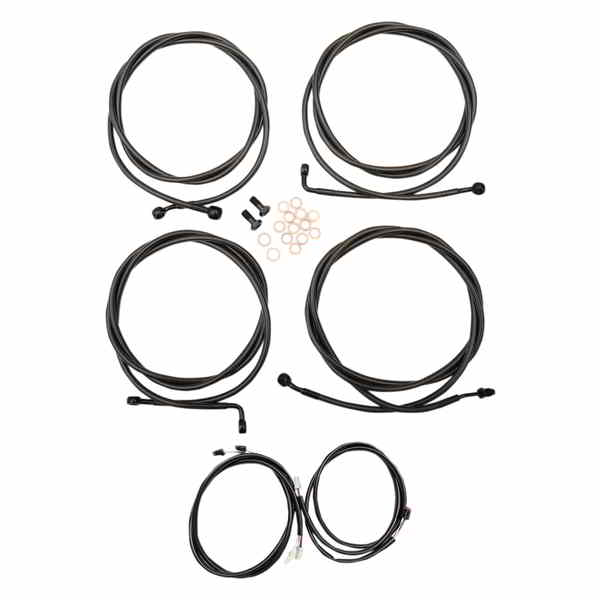 取寄せ ケーブルキット - 12インチ - 14インチハンドルバー - ミッドナイト LA チョッパーズ Cable Kit - 12 - 14 Handlebars - Midnight LA-8054KT3-13M DRAG 06620560
