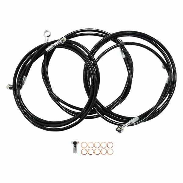 取寄せ ブレーキライン - 12インチ - 14インチ エイプハンガーハンドルバー - ブラック LA チョッパーズ Brake Line - 12 - 14 Ape Hanger Handlebars - Black LA-8052B13B DRAG 17413906