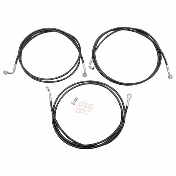 取寄せ ブレーキライン - 18インチ - 20インチ エイプハンガーハンドルバー - ブラック LA チョッパーズ Brake Line - 18 - 20 Ape Hanger Handlebars - Black LA-8052B19B DRAG 17413910｜ハーレーパーツデポ