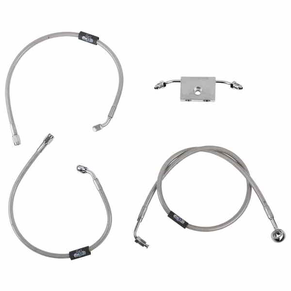 取寄せ ブレーキライン - 12インチ - 14インチ エイプハンガーハンドルバー - ステンレススチール LA チョッパーズ Brake Lines - 12 - 14 Ape Hanger Handlebars - Stainless Steel LA-8154B13 DRAG 17416240｜ハーレーパーツデポ