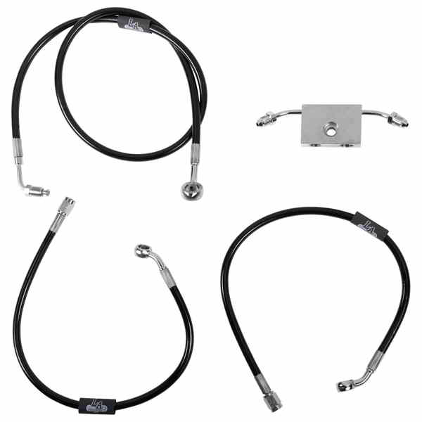 取寄せ ブレーキライン - 18インチ - 20インチ エイプハンガーハンドルバー - ブラック LA チョッパーズ Brake Line - 18 - 20 Ape Hanger Handlebars - Black LA-8154B19B DRAG 17416247|ハーレーパーツデポ