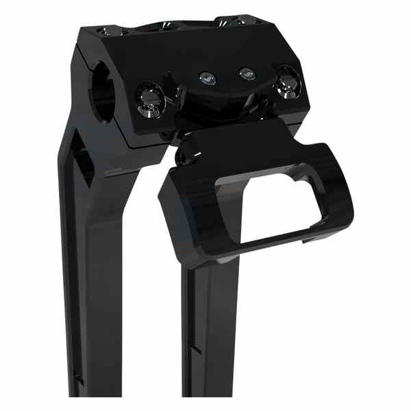 取寄せ ゲージマウント - シングル - ブラック - ソフテイル LA チョッパーズ Gauge Mount - Single - Black - Softail LA-7397-00B DRAG 22010232