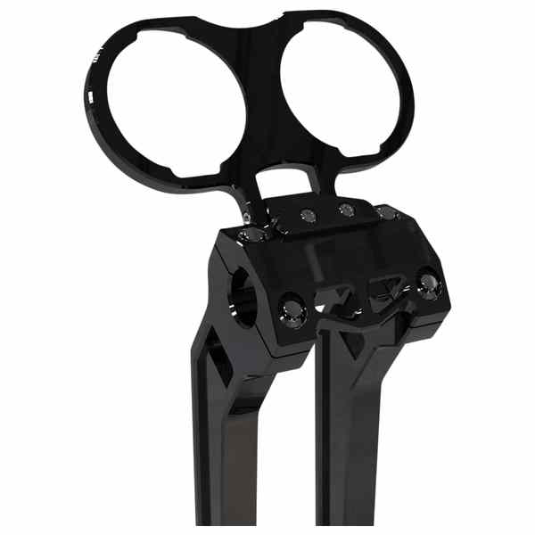 取寄せ ゲージマウント - デュアル - ブラック - ダイナ/スポーツスター LA チョッパーズ Gauge Mount - Dual - Black - Dyna/Sportster LA-7397-02B DRAG 22010236
