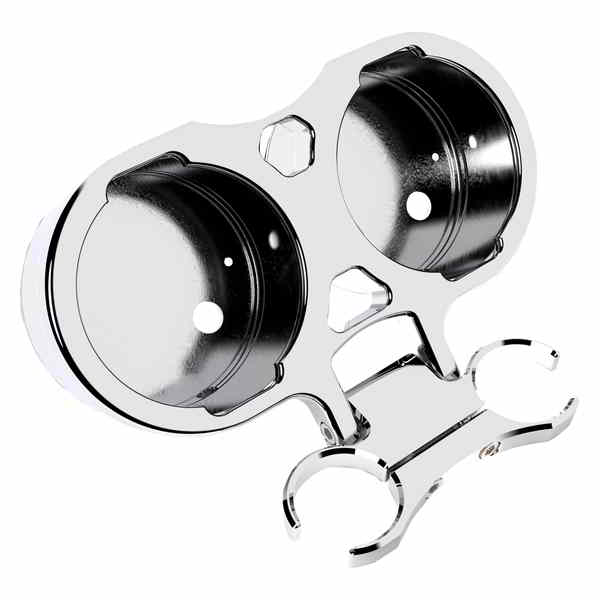 取寄せ Tバーゲージマウント - デュアル - クローム - 直径1.00インチ LA チョッパーズ T-Bar Gauge Mount - Dual - Chrome - 1.00 Diameter LA-7398-02C DRAG 22010274|ハーレーパーツデポ