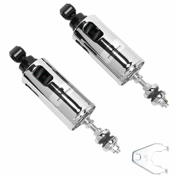取寄せ 422シリーズ 調整式ショックアブソーバー - クローム - 標準 プログレッシブ サスペンション 422 Series Adjustable Shocks - Chrome - Standard 422-4037C DRAG 13100205