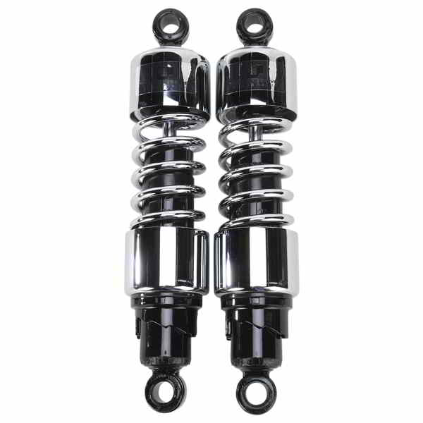 取寄せ ショックアブソーバー - 412 クルーザーシリーズ - クローム - 12インチ - 標準 プログレッシブ サスペンション Shocks - 412 Cruiser Series - Chrome - 12 - Standard 412-4228C DRAG 13100713