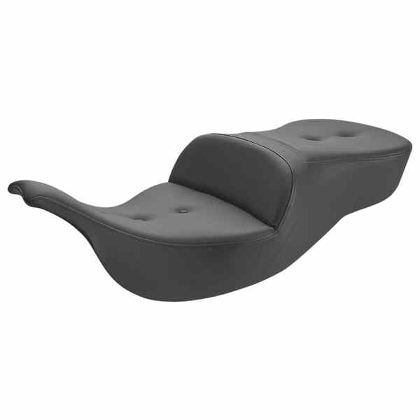 取寄せ ピロートップ ロードソファ シート - ブラック - FLH/FLT 99-07 サドルマン Pillow-Top Roadsofa? Seat - Black - FLH/FLT '99-'07 897-07-181 DRAG 08010944