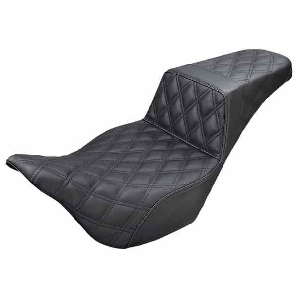 取寄せ ステップアップシート - フルラティスステッチ - ブラック - FL 08-24 サドルマン Step-Up Seat - Full Lattice Stitch - Black - FL '08-'24 808-07B-175 DRAG 08011135