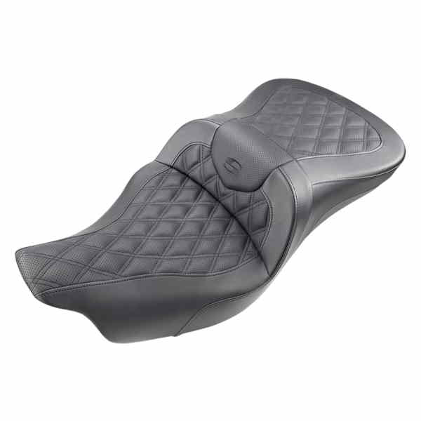 取寄せ ロードソファ シート - フルラティスステッチ - バックレストなし - ブラック - FL 09-24 サドルマン Roadsofa? Seat - Full Lattice Stitch - without Backrest - Black - FL '09-'24 808-07B-182T DRAG 08011206