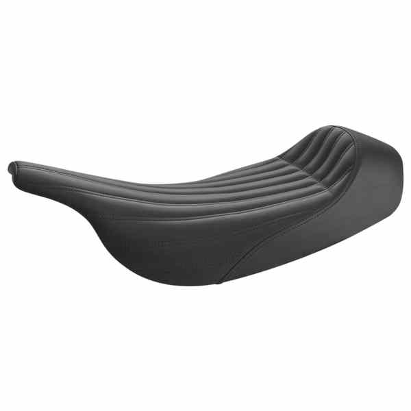 取寄せ ナックルソロシート - リブ付き - ブラック - FLH/FLT 97-07 サドルマン Knuckle Solo Seat - Ribbed - Black - FLH/FLT '97-'07 897-07-0023 DRAG 08011343｜ハーレーパーツデポ