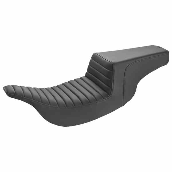 取寄せ ステップアップシート - フロントタックアンドロール - ブラック サドルマン Step-Up Seat - Front Tuck-n-Roll - Black 897-07-171 DRAG 08011355|ハーレーパーツデポ