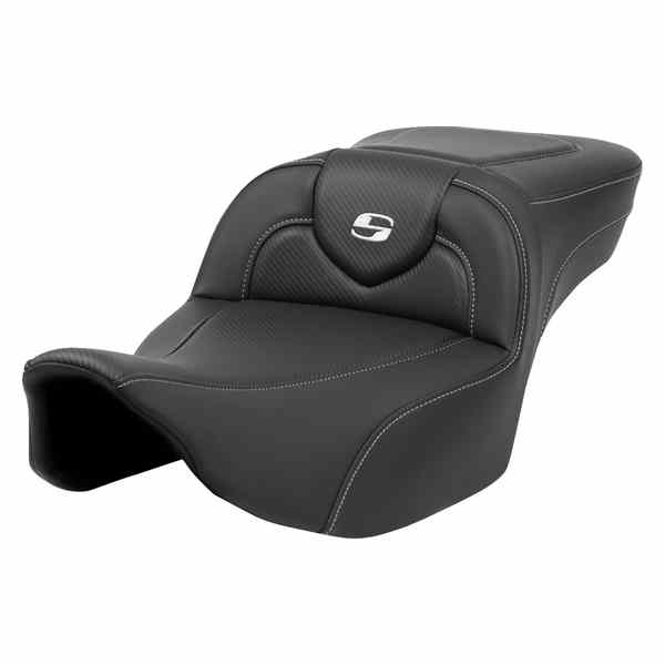 取寄せ ロードソファ エクステンデッドリーチシート - カーボンファイバー - シルバーステッチ/シルバーロゴ - バックレストなし - FL 23-24 サドルマン Roadsofa? Extended Reach Seat - Carbon Fiber - Silver Stitch/Silve 823-07-186 DRAG 08011633
