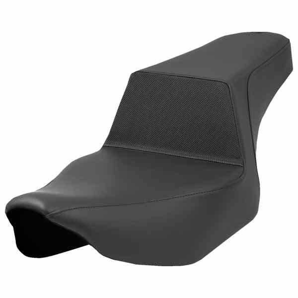 取寄せ ステップアップシート - グリッパーランバー - ブラック - FL 23-24 サドルマン Step-Up Seat - Gripper Lumbar - Black - FL '23-'24 823-07-174 DRAG 08011683｜ハーレーパーツデポ
