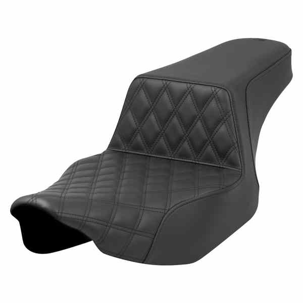 取寄せ ステップアップシート - フロントラティスステッチ - ブラック - エクステンデッドリーチ - FL 23-24 サドルマン Step-Up Seat - Front Lattice Stitch - Black - Extended Reach - FL '23-'24 823-07E-172 DRAG 08011687