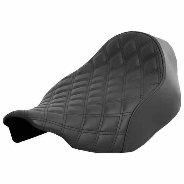 取寄せ レネゲード ソロシート - ラティスステッチ - ブラック - FLT/FLH 23-24 サドルマン Renegade Solo Seat - Lattice Stitched - Black - FLT/FLH '23-'24 823-07-002LS DRAG 08011702