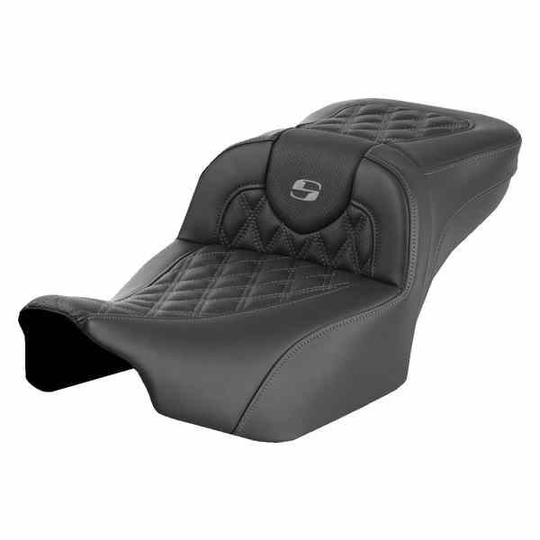 取寄せ ロードソファ エクステンデッドリーチシート - バックレストなし - ラティスステッチ - グレーステッチ - FLTR/FLHX 23-24 サドルマン Roadsofa? Extended Reach Seat - without Backrest - Lattice Stitch - Gray Sti 823-07-18402 DRAG 08011726