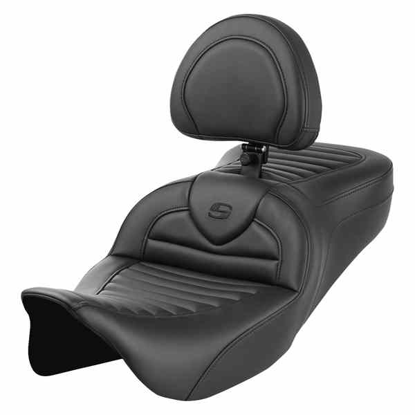 取寄せ ロードソファ シート - バックレスト付き - タック＆ロール - FL 08-23 サドルマン Roadsofa? Seat - with Backrest - Tuck-n-Roll - FL '08-'23 808-07B-202B0 DRAG 08011821